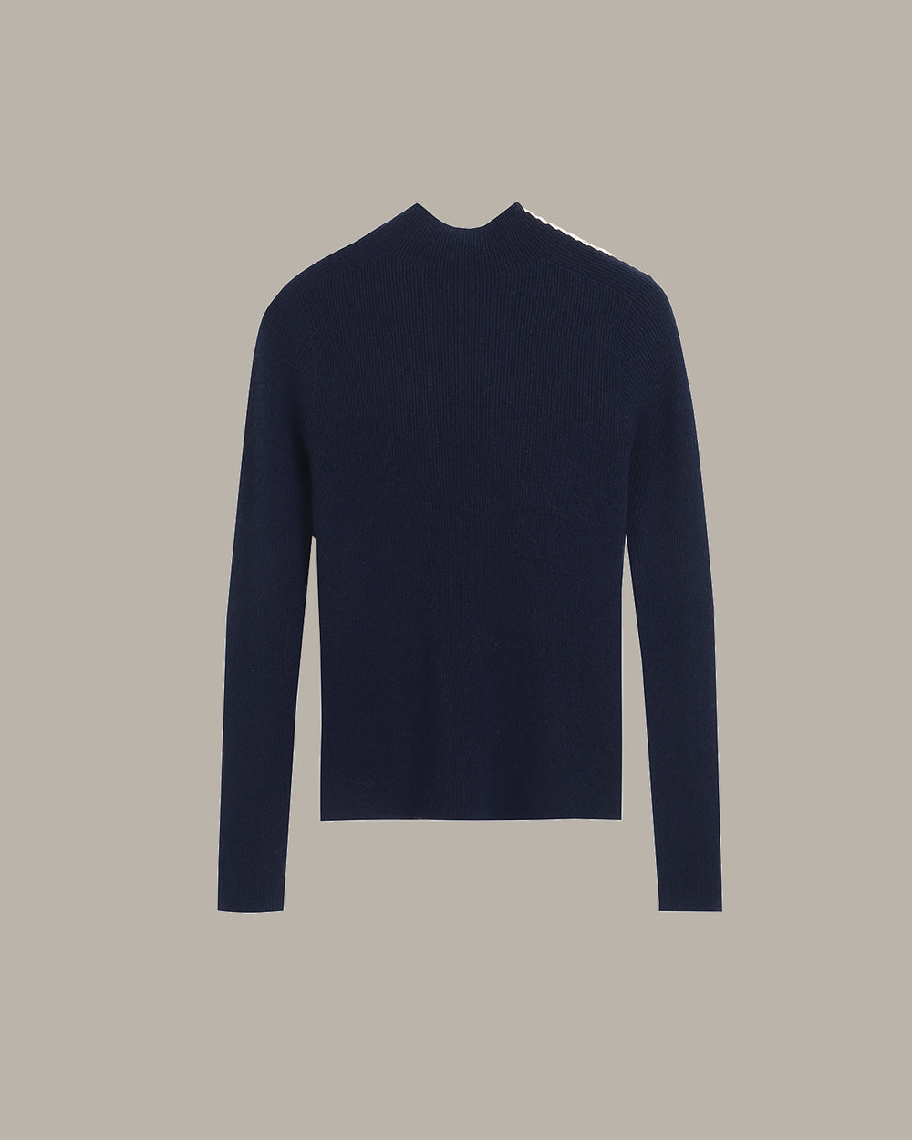 Cashmere High Neck Knit Top