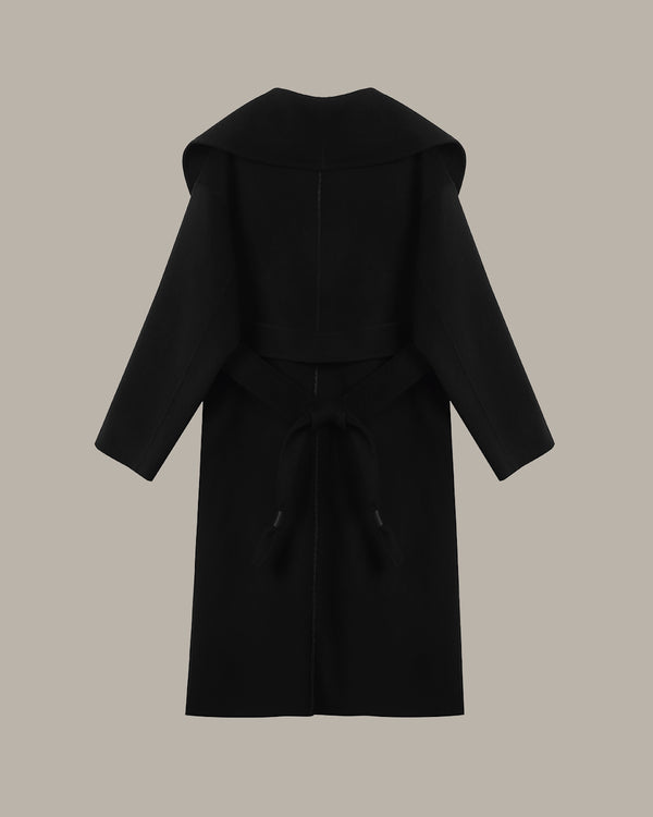 Long Wool Overcoat With Belt
