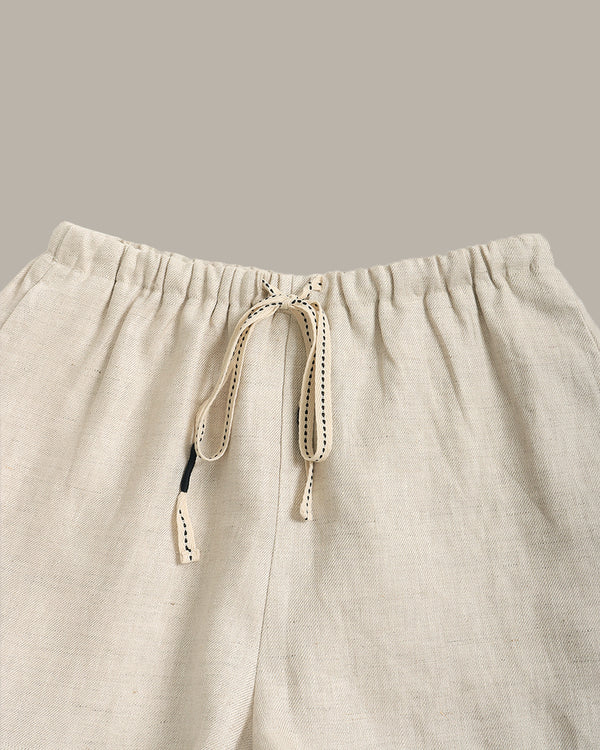 Drawstring Linen Shorts