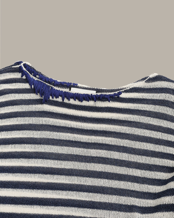 Striped Crew Neck Knit Top
