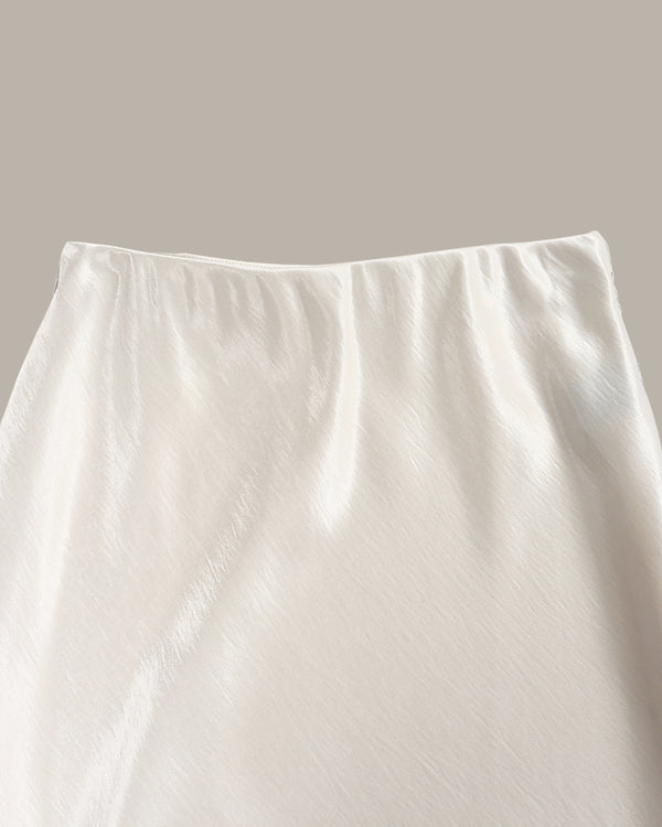Satin Midi Skirt