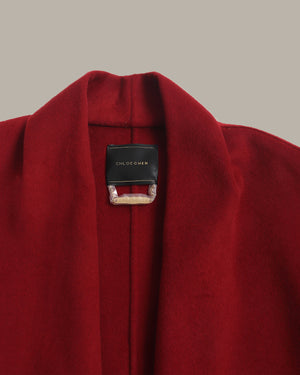 Long Wool Coat With Belt