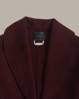 Long Wool Overcoat With Belt