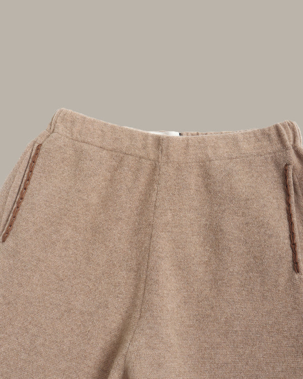 羊绒阔腿针织裤