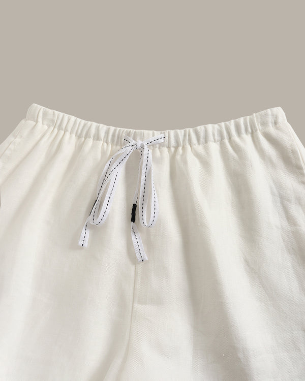 Drawstring Linen Shorts