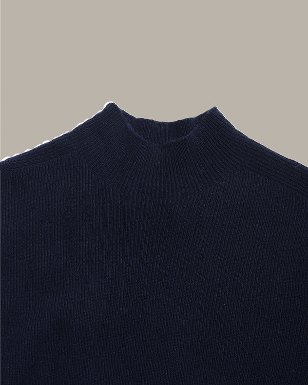 Cashmere High Neck Knit Top