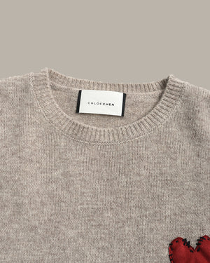 Heart Patch Wool Jumper