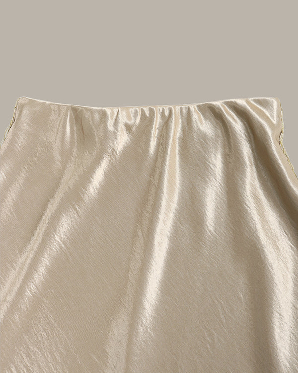 Satin Midi Skirt