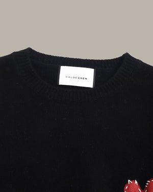 Heart Patch Wool Jumper