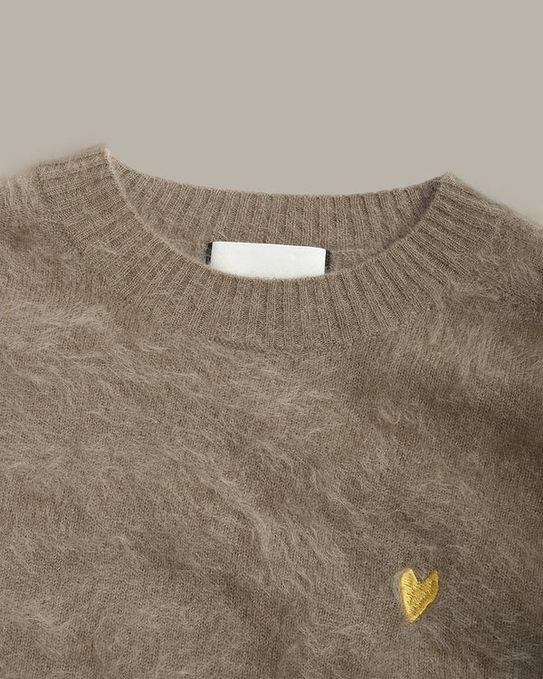 纯羊绒圆领针织衫