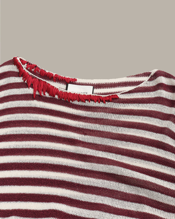 Striped Crew Neck Knit Top