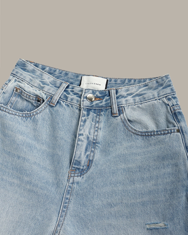 Heart Embroidered Denim Jeans