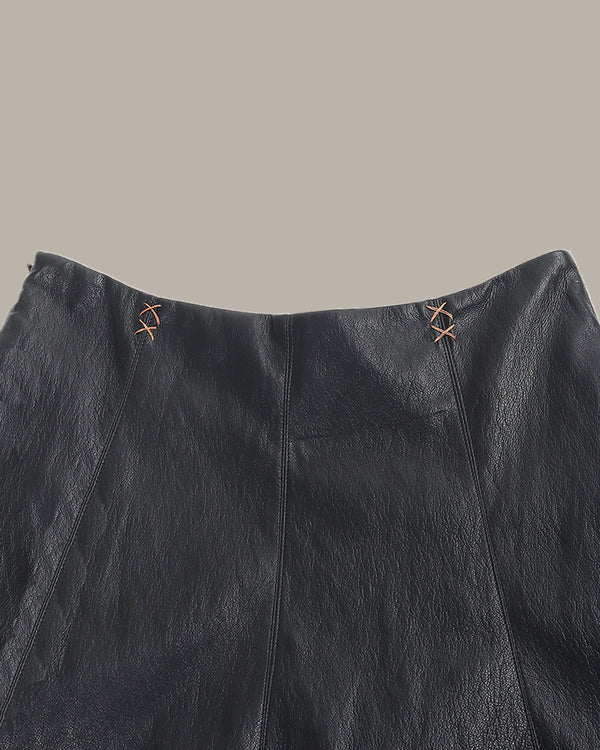 Faux Leather Skirt