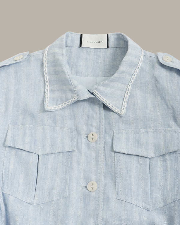 Belted Utility Crop Jacket