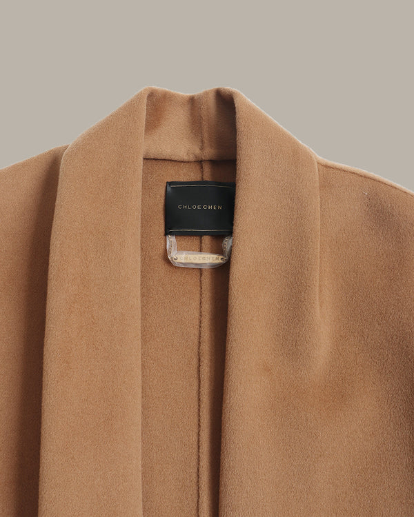 Long Wool Coat With Belt