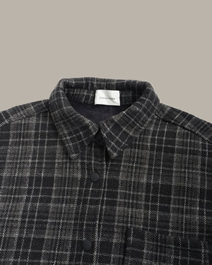 格紋法蘭絨襯衫外套