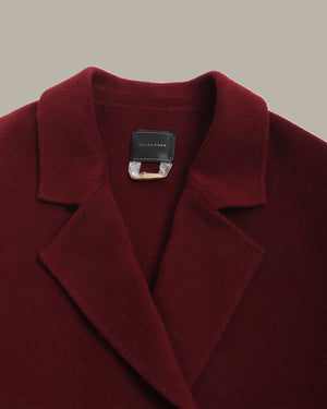 戗驳领中长款大衣