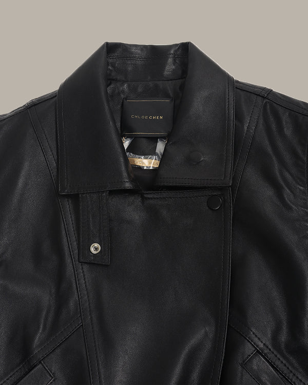 Sheepskin Leather Motorcycle Jacket