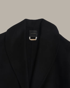 Long Wool Overcoat With Belt