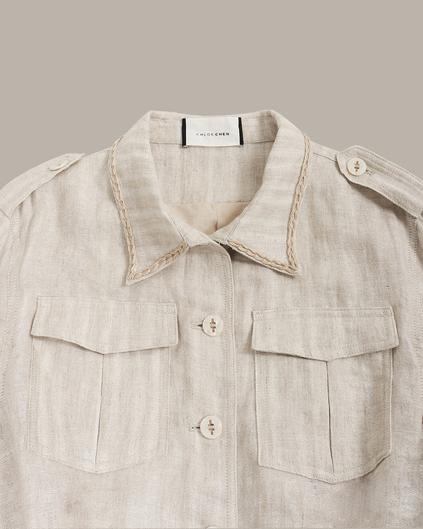 Belted Utility Crop Jacket