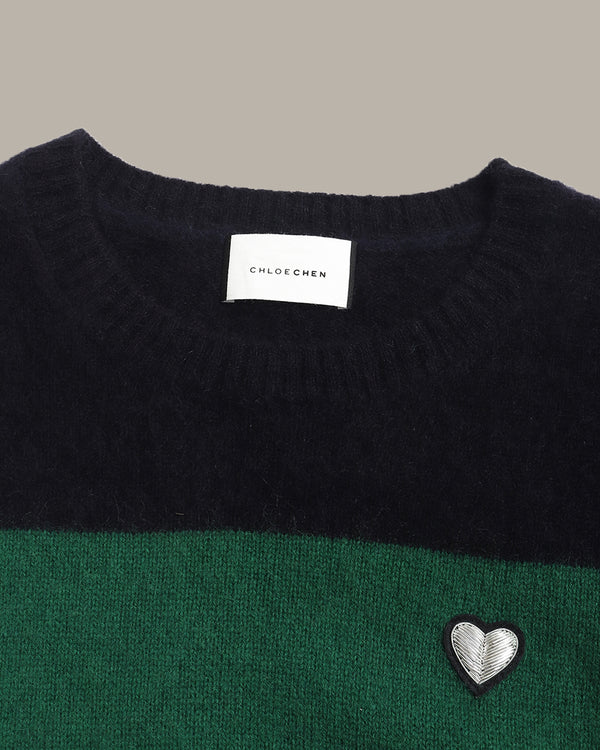 Wool Striped Round Neck Jumper