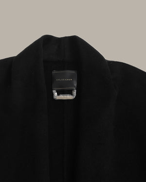 Long Wool Coat With Belt