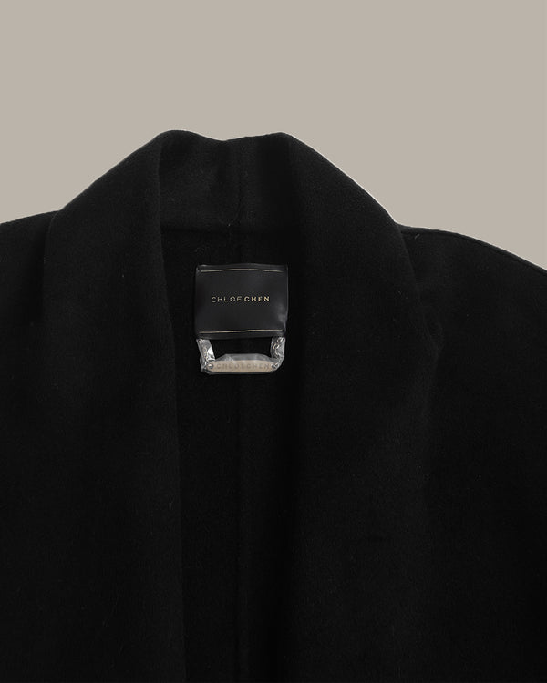 Long Wool Coat With Belt