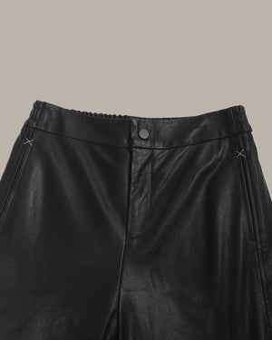 Leg-Slimming Leather Pants