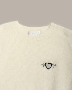 Embroidered Wool Round Neck Jumper