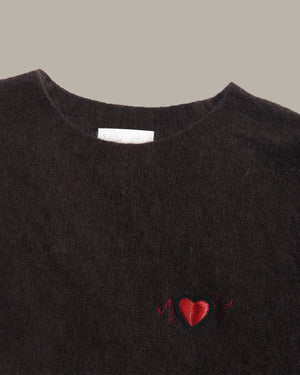 Embroidered Wool Round Neck Jumper