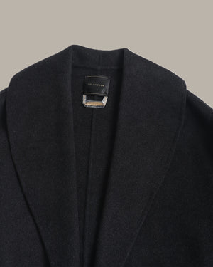Long Wool Overcoat With Belt