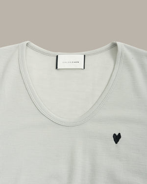 Heart Embroidery Wool T-Shirt