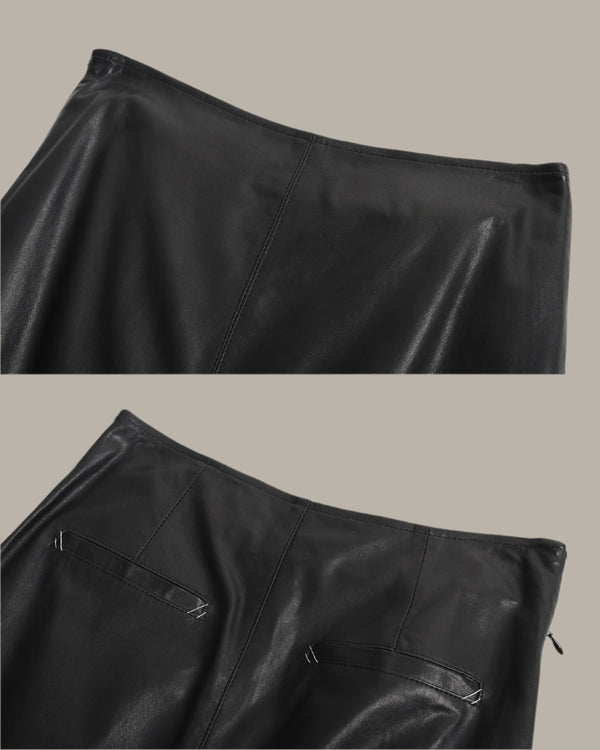 Leather Midi Skirt