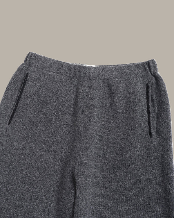 羊绒阔腿针织裤