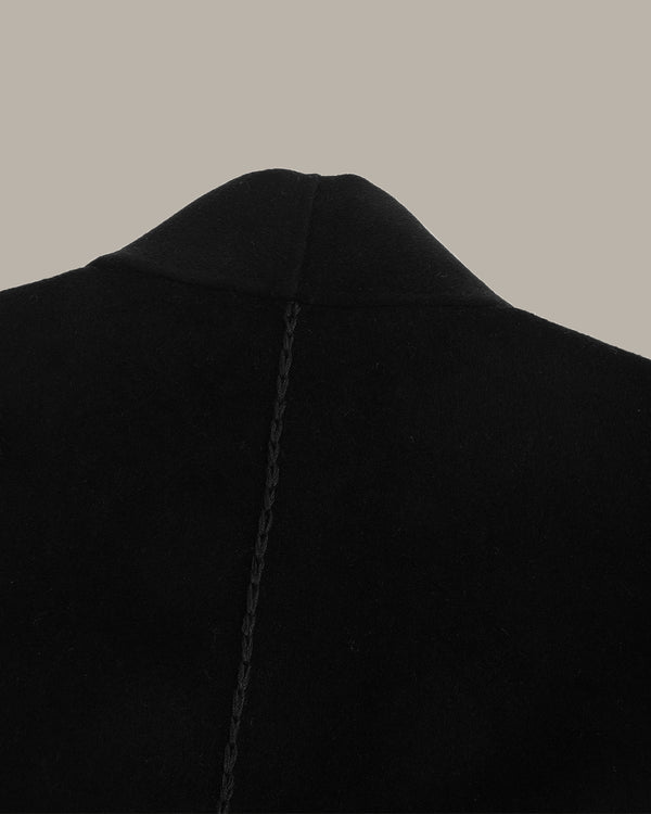 Long Wool Coat With Belt