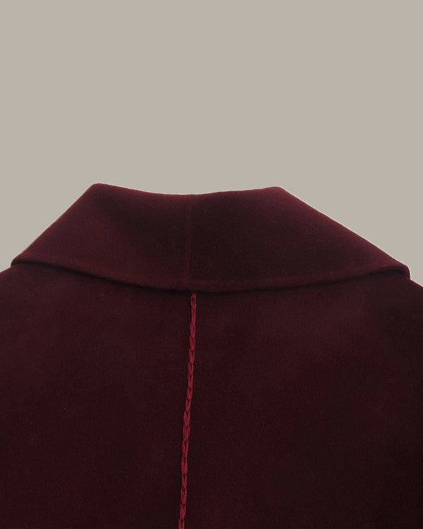 Long Wool Overcoat With Belt