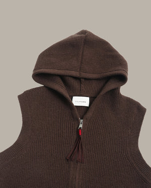 Two-Piece Zip-Up Hooded Overcoat