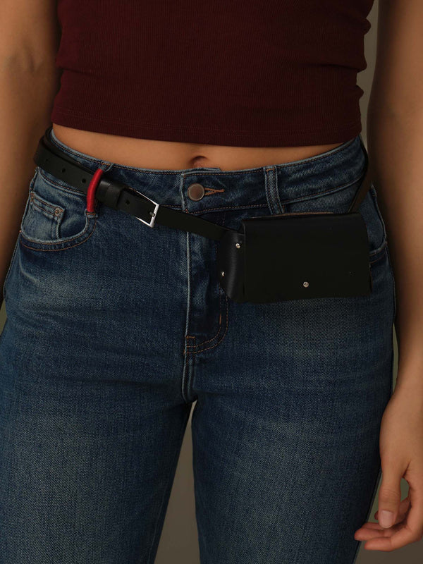 Heart-Stitched Flared Jeans