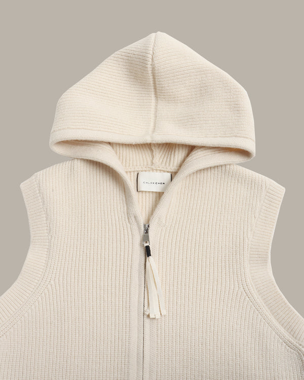 Two-Piece Zip-Up Hooded Overcoat