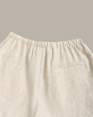 Drawstring Linen Shorts