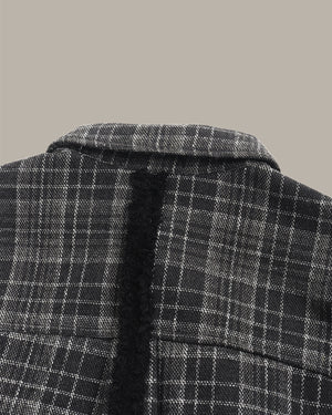 格紋法蘭絨襯衫外套