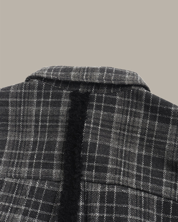 格紋法蘭絨襯衫外套