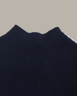 Cashmere High Neck Knit Top