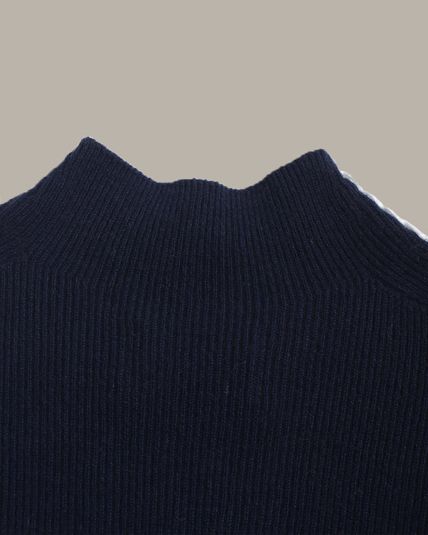 Cashmere High Neck Knit Top