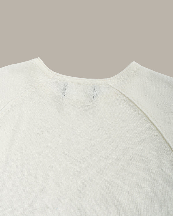 裝飾縫線插肩毛衣