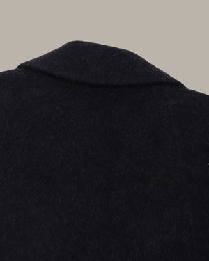 戗驳领中长款大衣