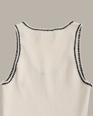Heart Embroidered Tank Top