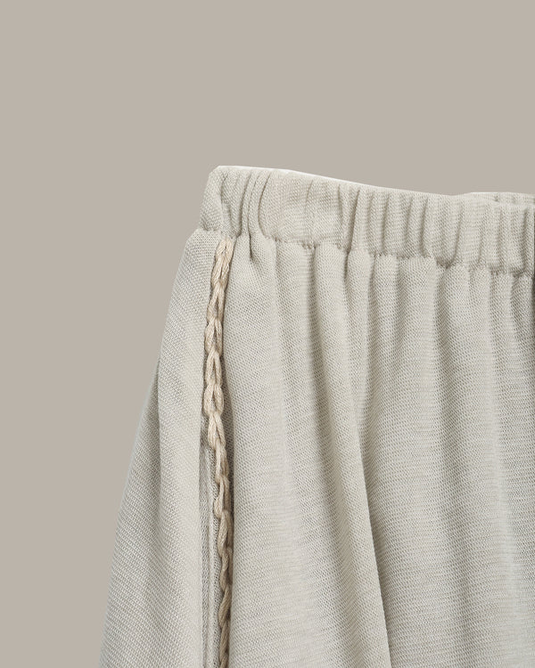 Chain Embroidered Midi Skirt