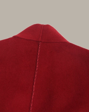 Long Wool Coat With Belt