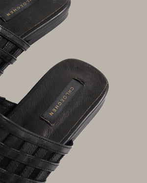 Cara Leather Woven Mules